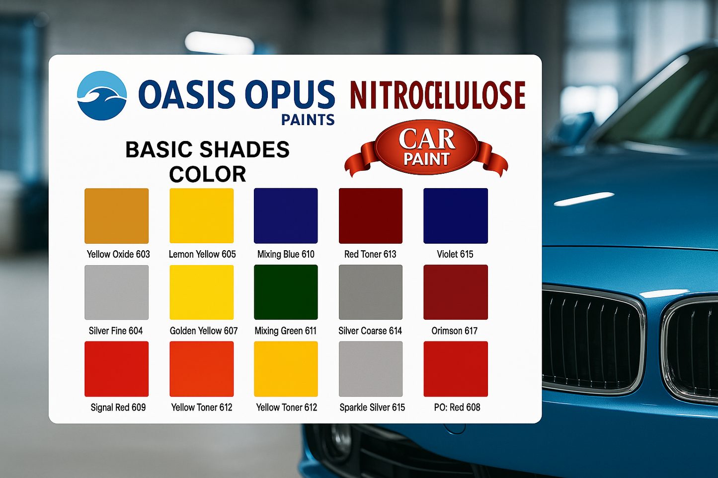 Oasis Opus NC Deco Paint – Basic Shades (0.9 Litre & 3.64 Litre & 20 Litre)