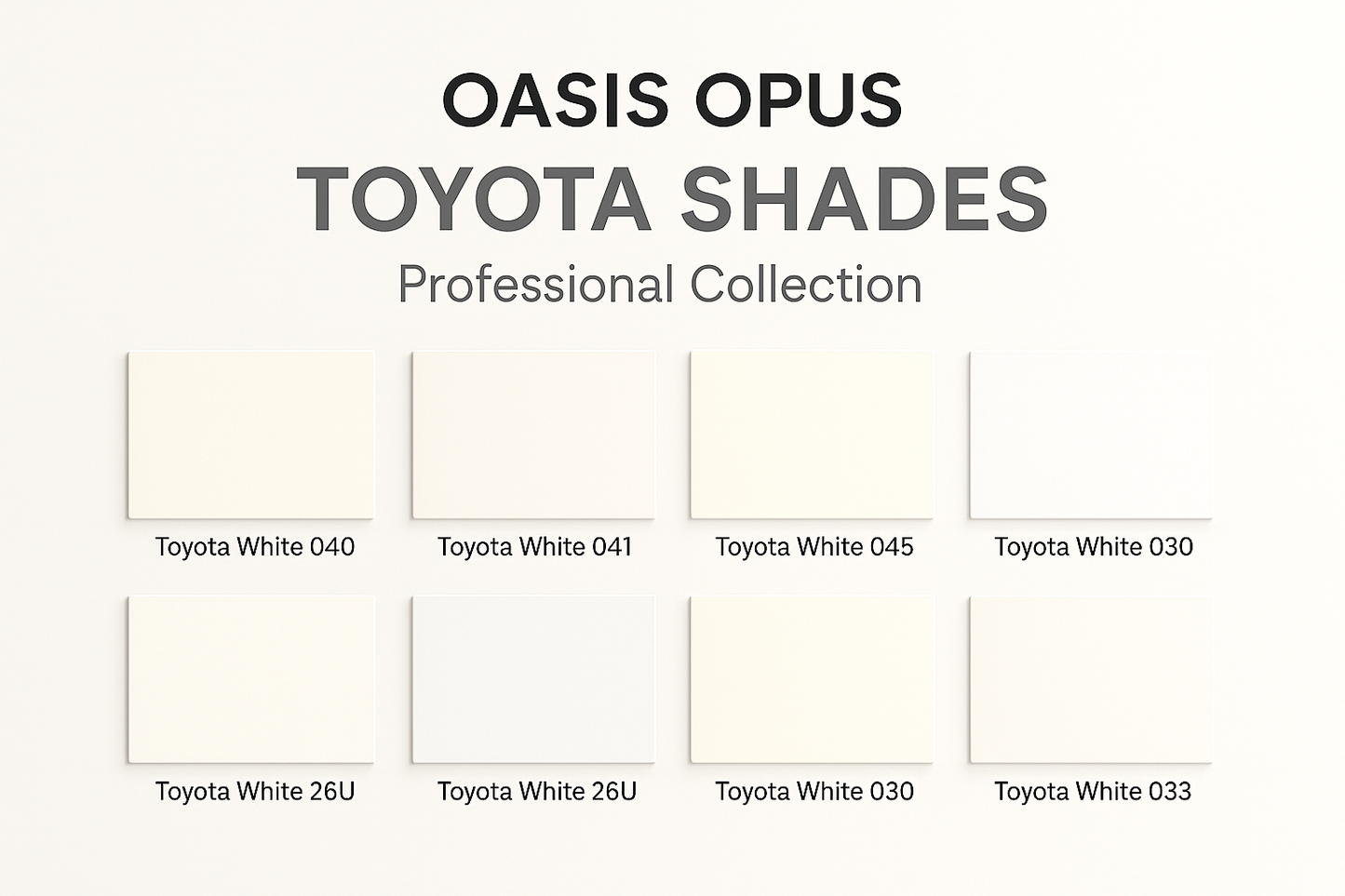 Oasis Opus NC Deco Paint – Toyota White Shades (0.9 Litre & 3.64 Litre & 20 Litre)